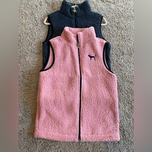 Victoria secret Pink Sherpa Vest XS PICK ONE pink OR  grey